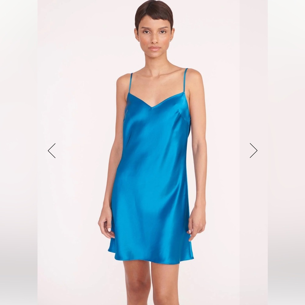 STAUD Blue Mini Slip Dress - size 4